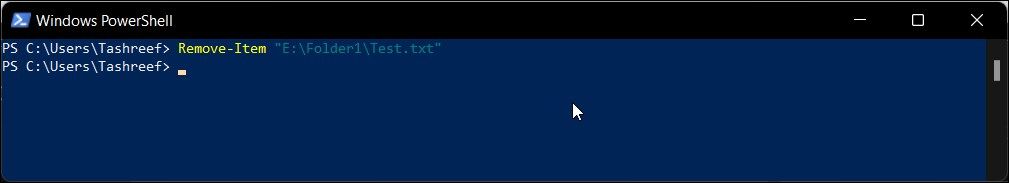 دستور حذف آیتم powershell