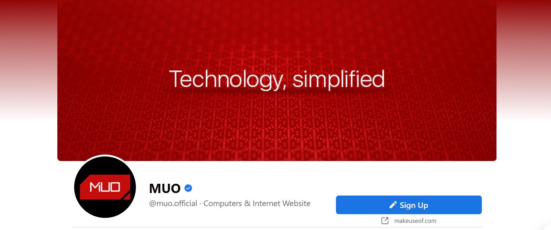 screenshot of muo page cover photo