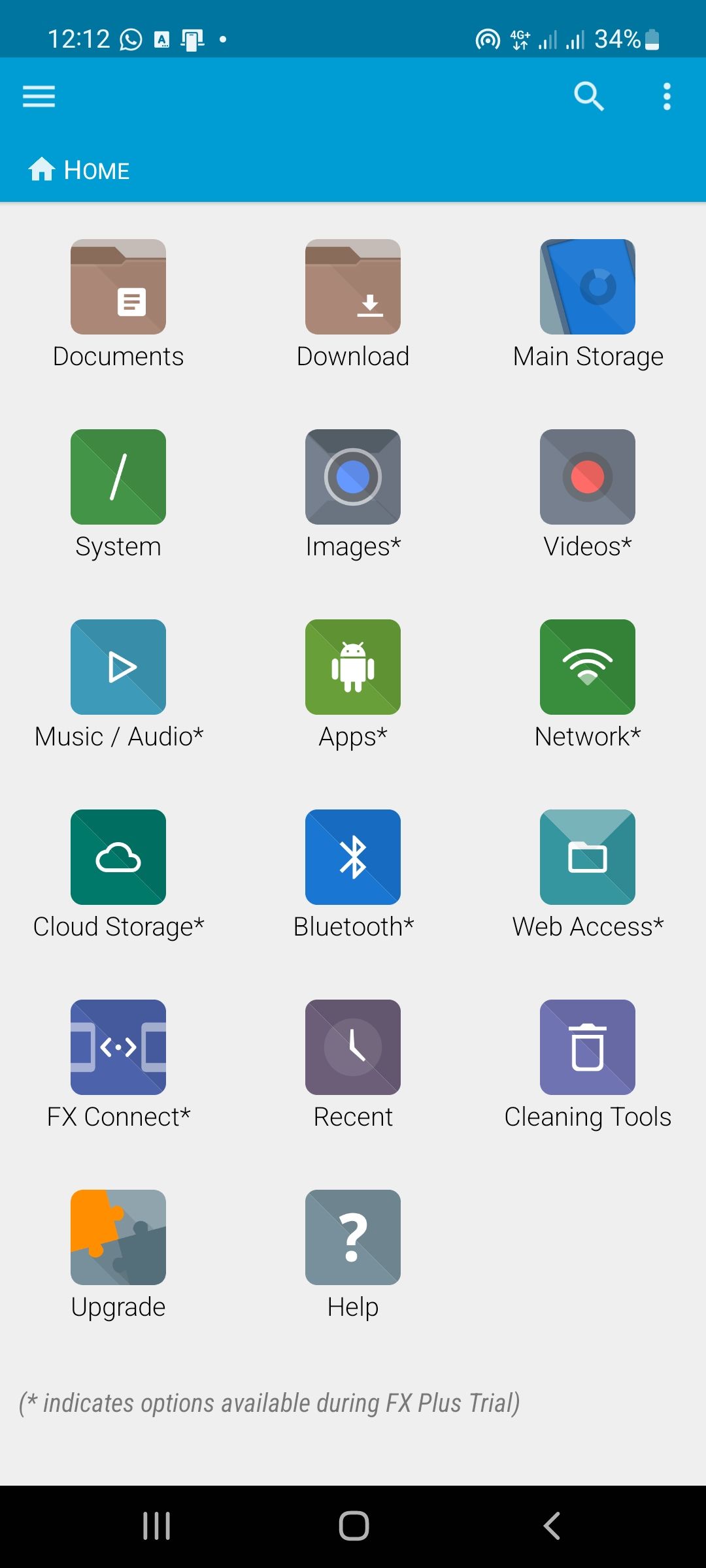 screenshot showing fx explorer menu