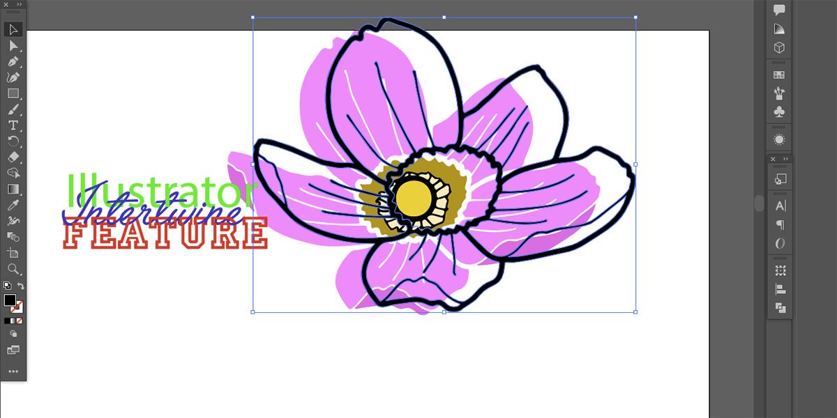 Illustrated flower with separate lifework.