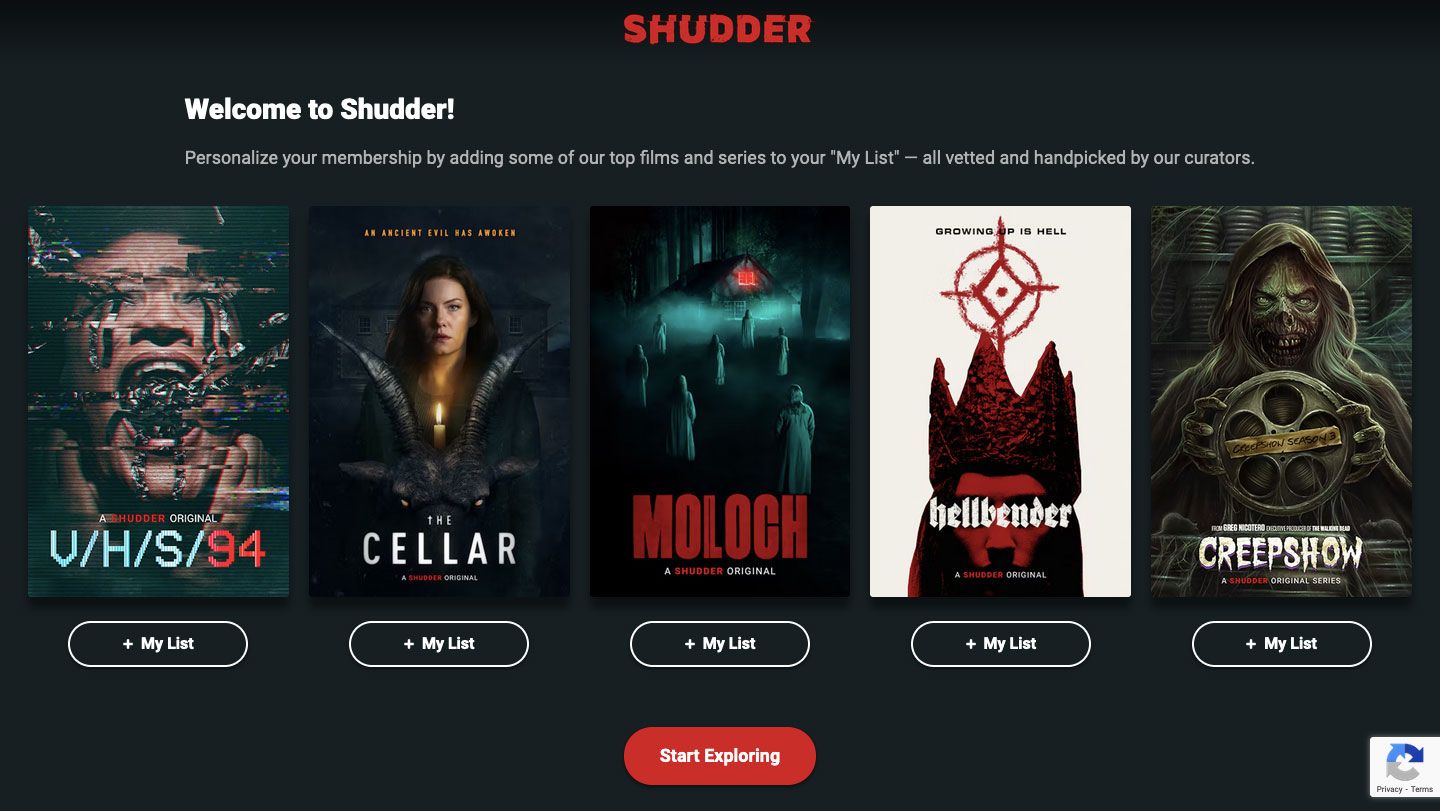 shudder initial selection suggestions