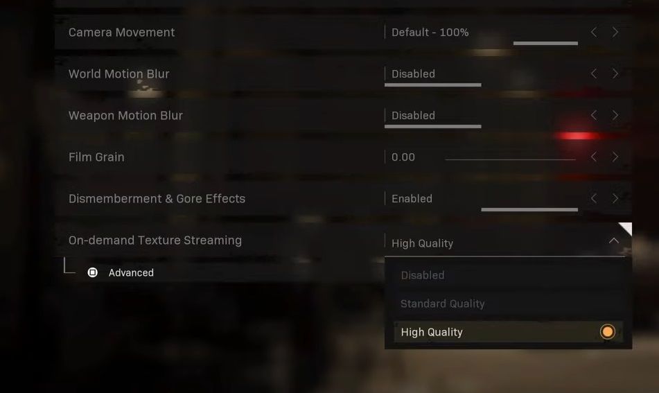 The On-demand Texture Streaming option