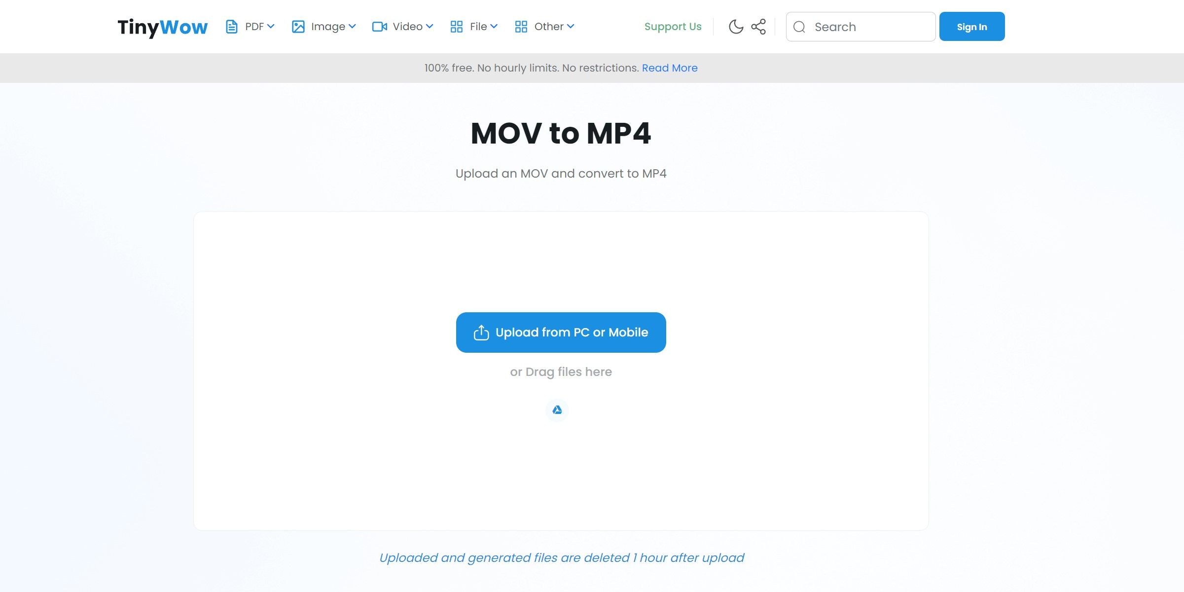 از Tinywow برای تبدیل فایل های Mov به Mp4 بدون محدودیت آپلود استفاده کنید خبر و ترفند روز