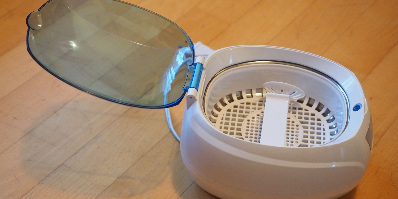 ultrasonic cleaner on table