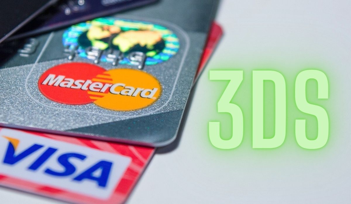 Visa and Mastercard cards shown next to 3DS 