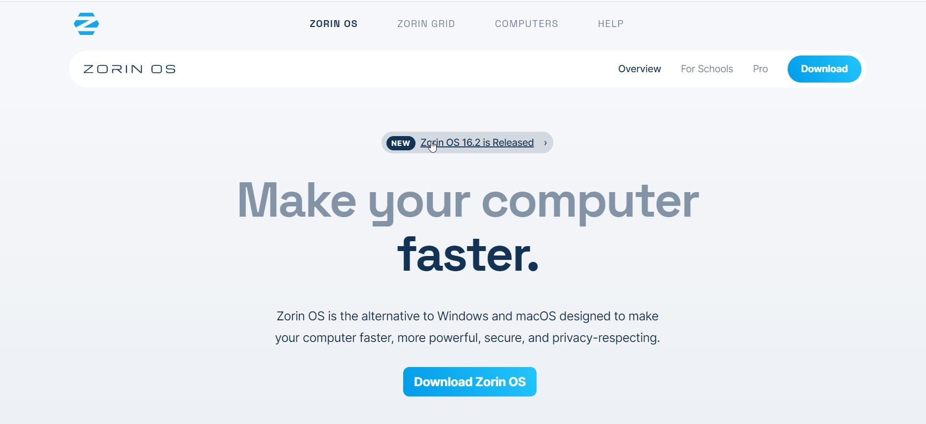 Zorin OS website