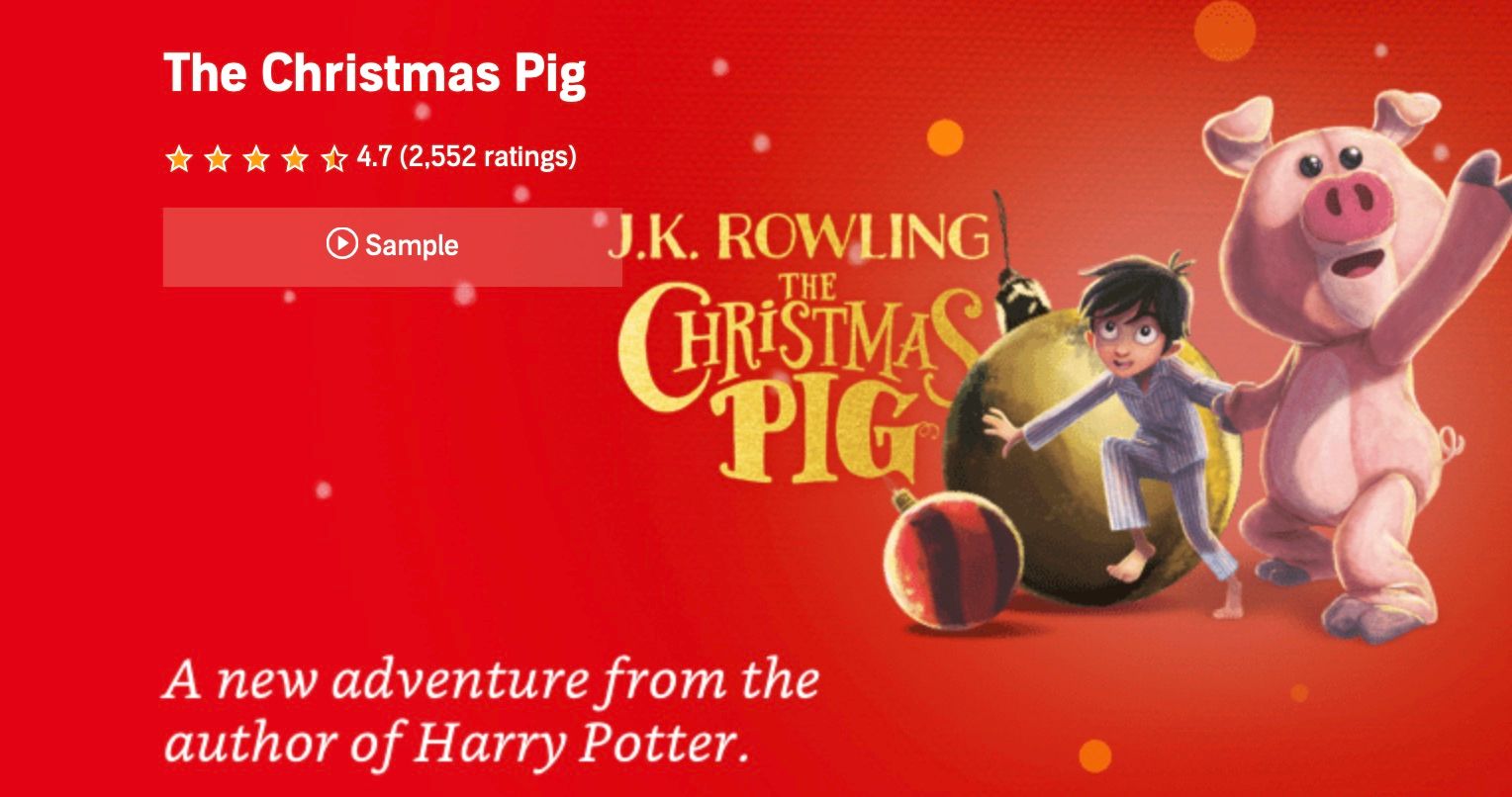 00004 Screenshot showing The Christmas Pig Audiobook from Audible