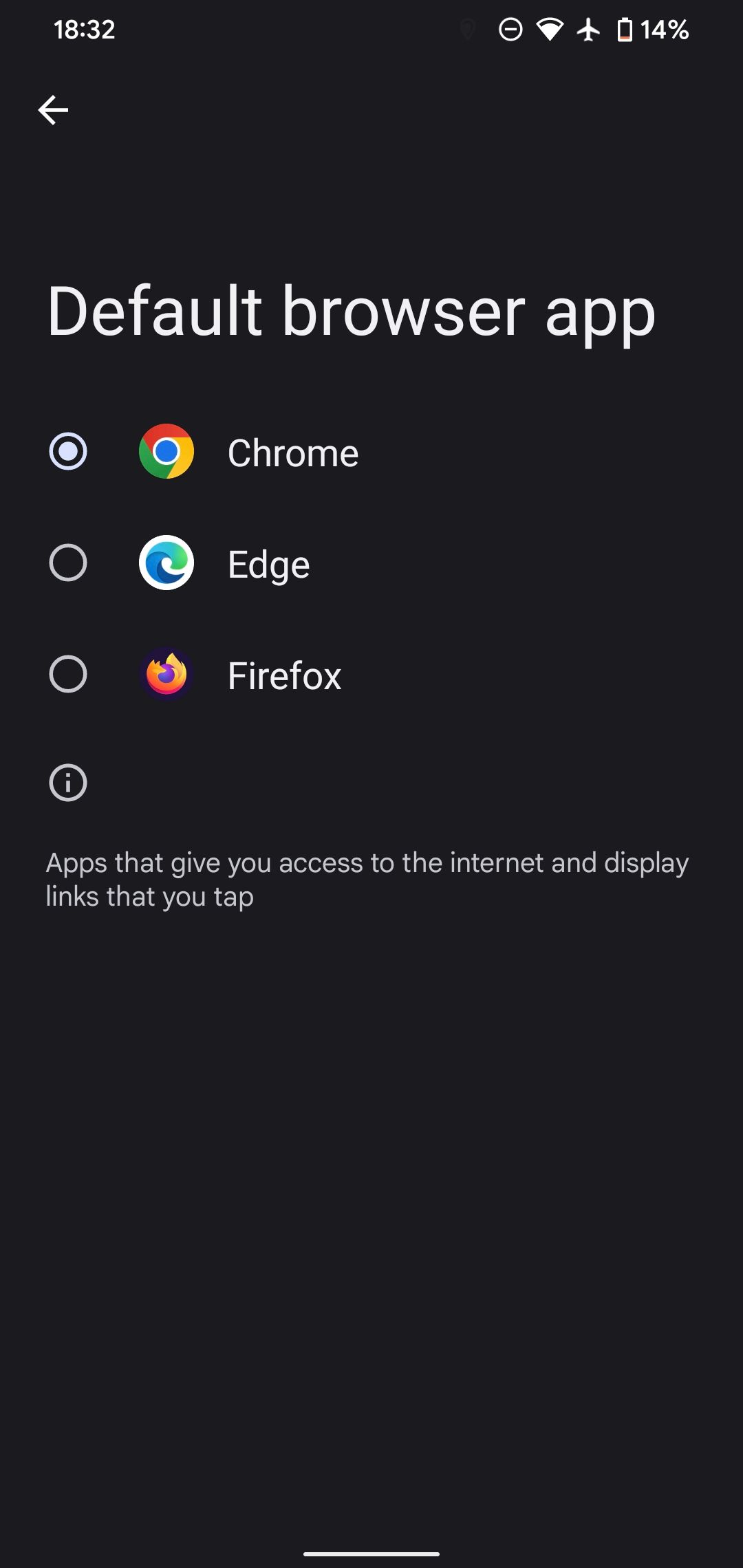 Android Change Default Browser App