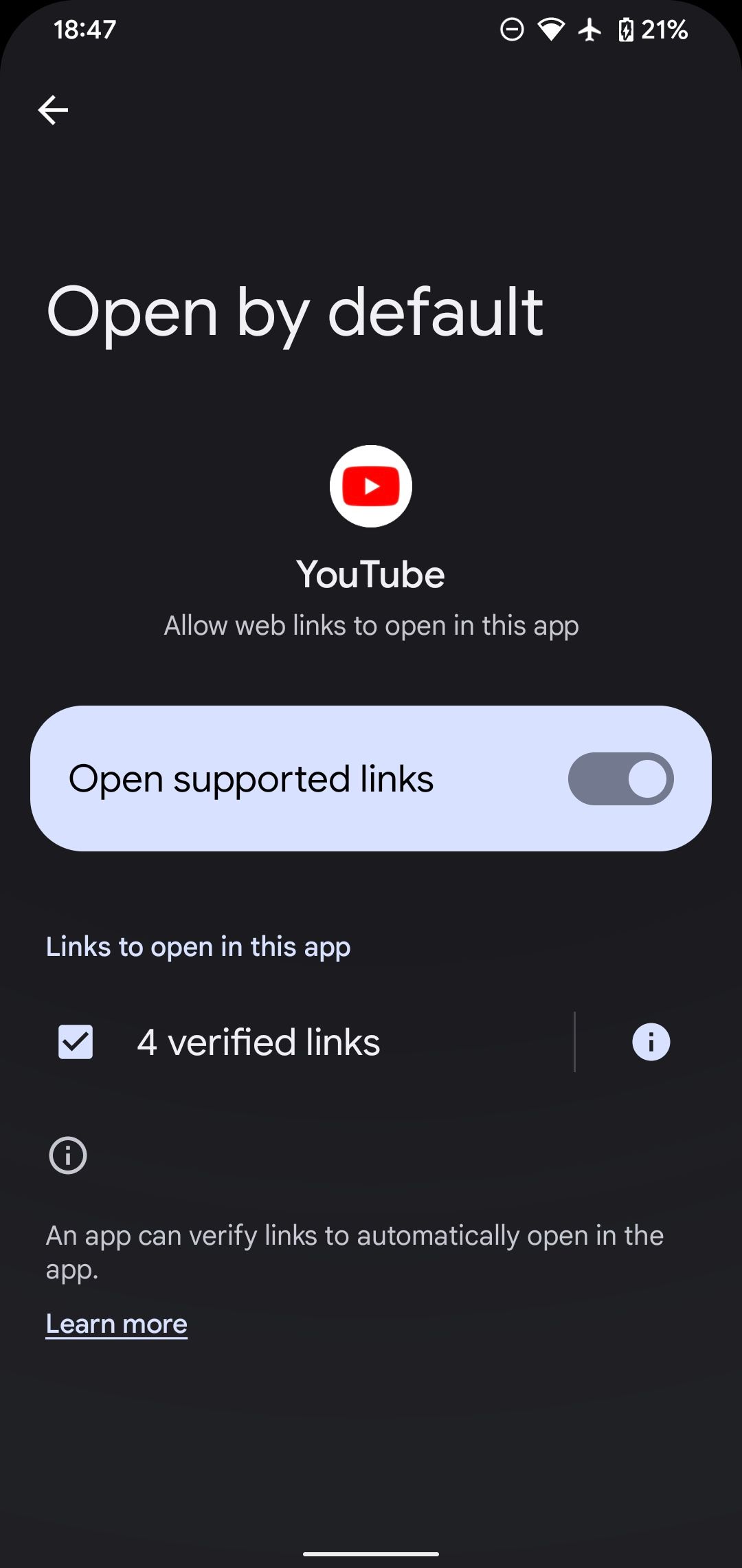 Android Open by Default YouTube