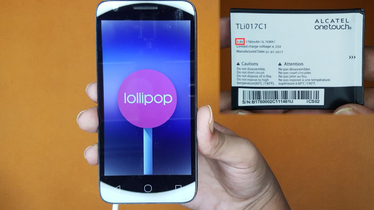 Smartphone fonctionnant sous Android Lollipop et une batterie de 3,8 volts
