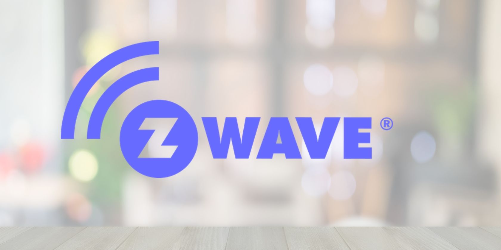 Z-wave logo on a blurred background