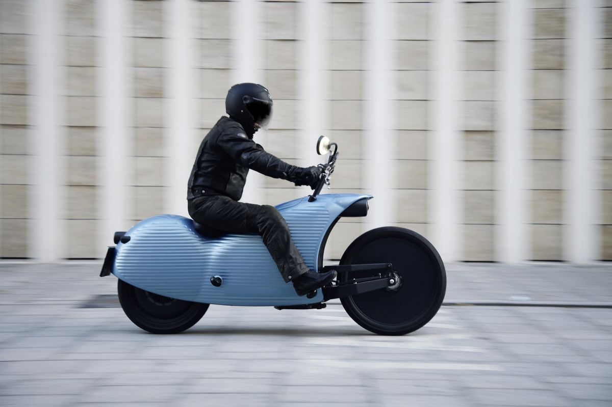 Johammer J1 Electric Motorcycle cruising on the road