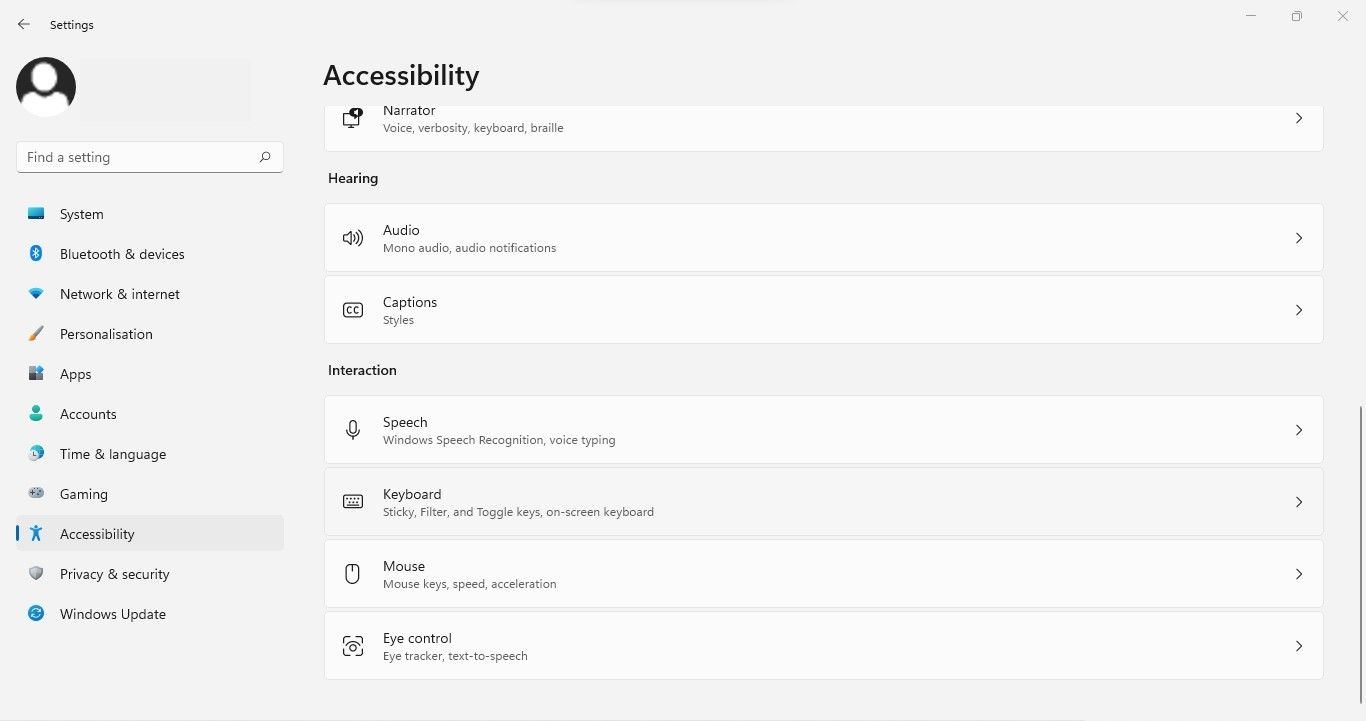 7 Clicking On The Keyboard Under Interaction Settings By Navigating To The Accessibility Tab Of Windows Settings App 