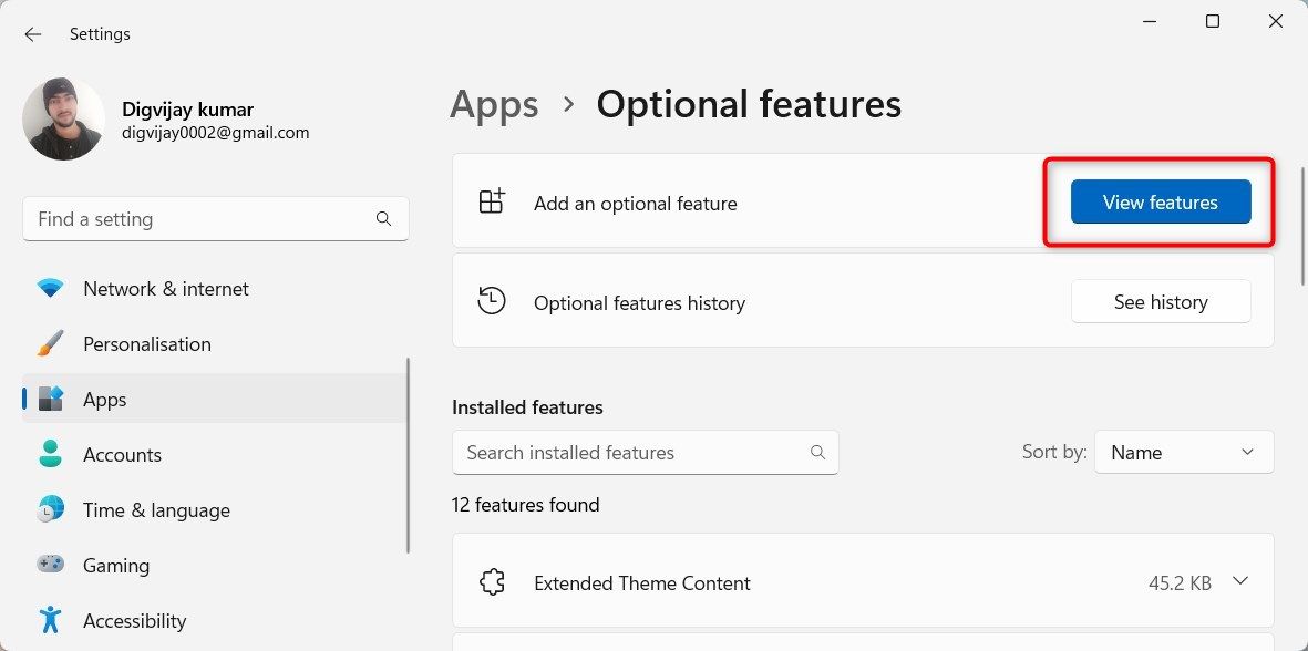 Add an optional feature