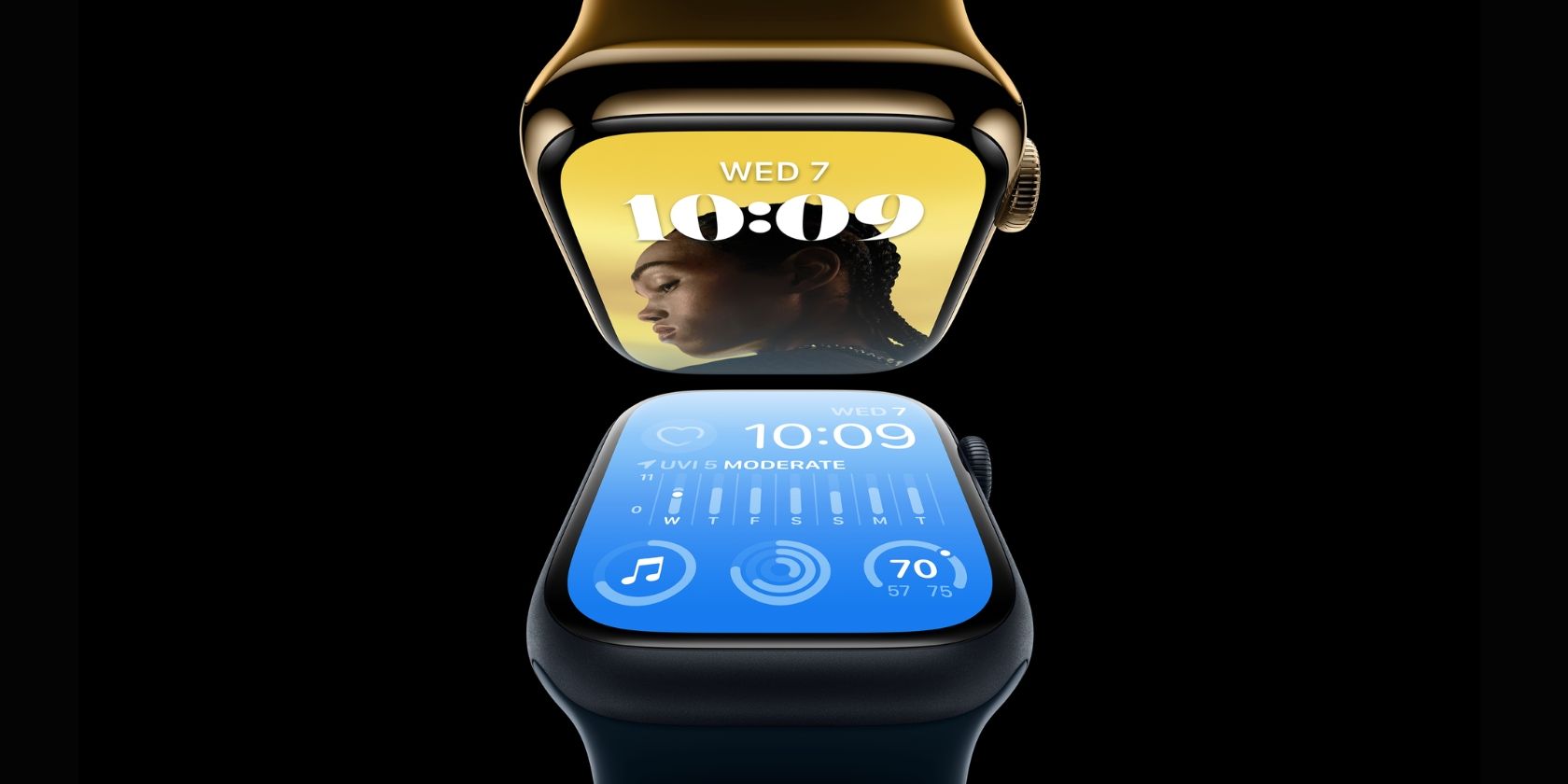 Apple Watch Series 8 Blue and Gold