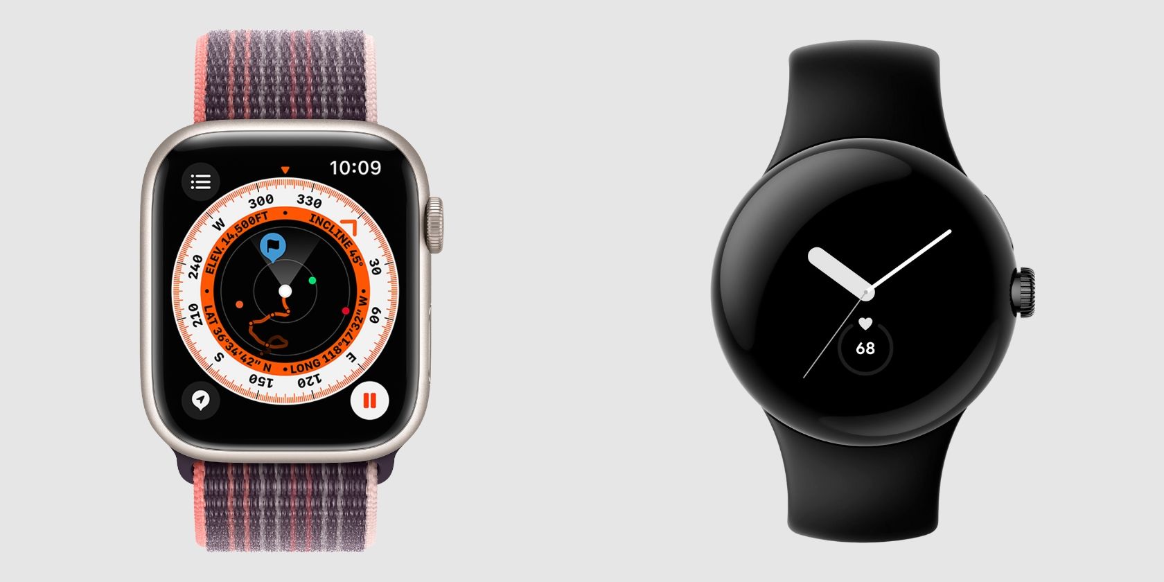 Apple Watch Series 8 vs Pixel Watch Display