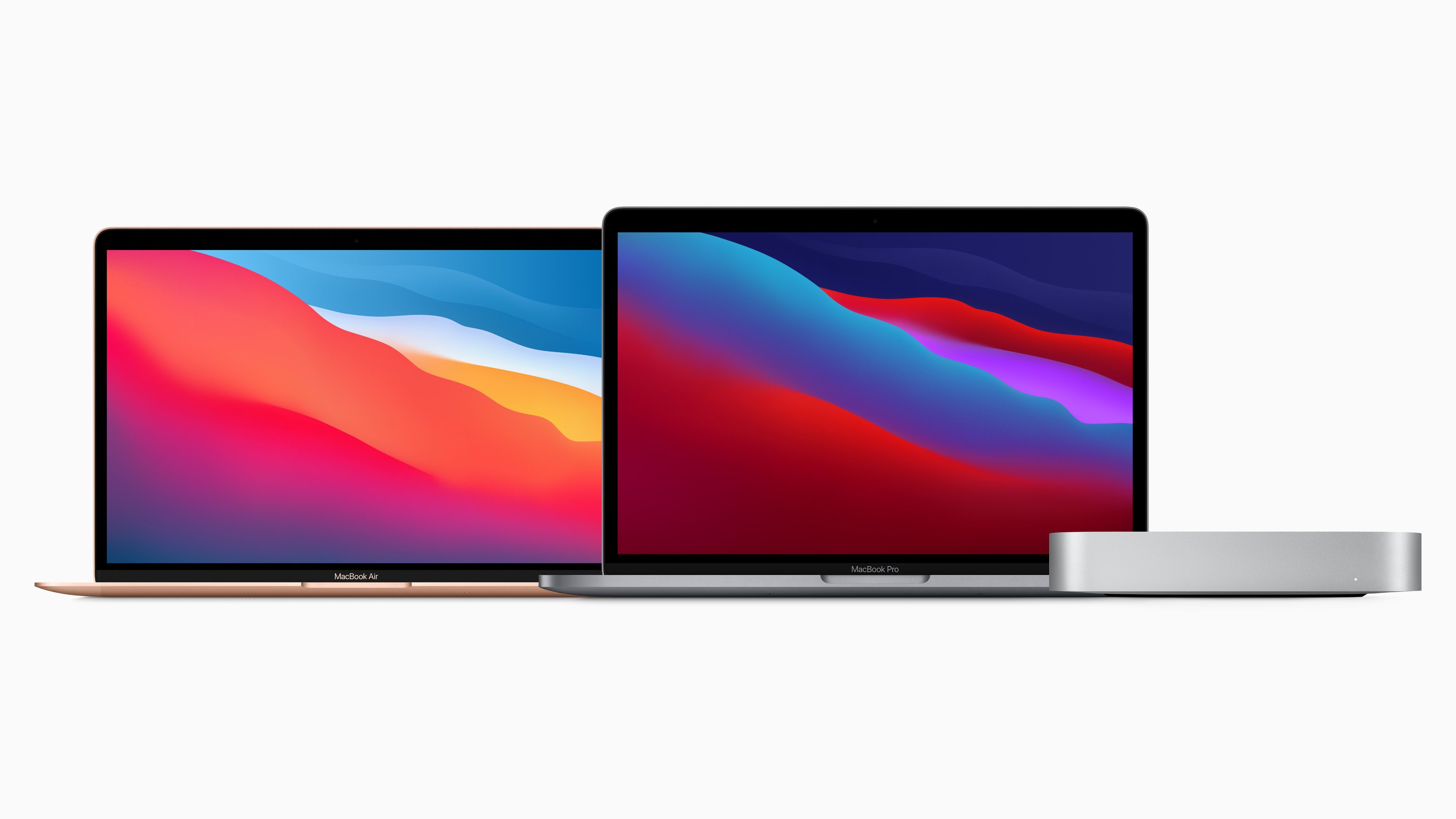 M1 MacBook Air, MacBook Pro, and Mac mini