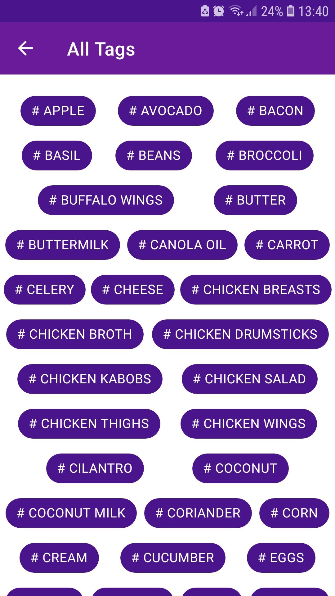 BBQ Chicken Recipes mobile recipe app tags