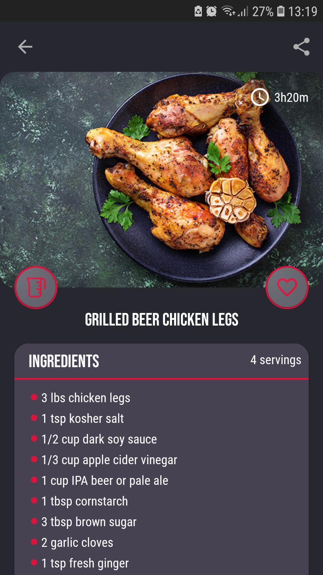 BBQ and Grill Recipes mobile recipe app beer chicken