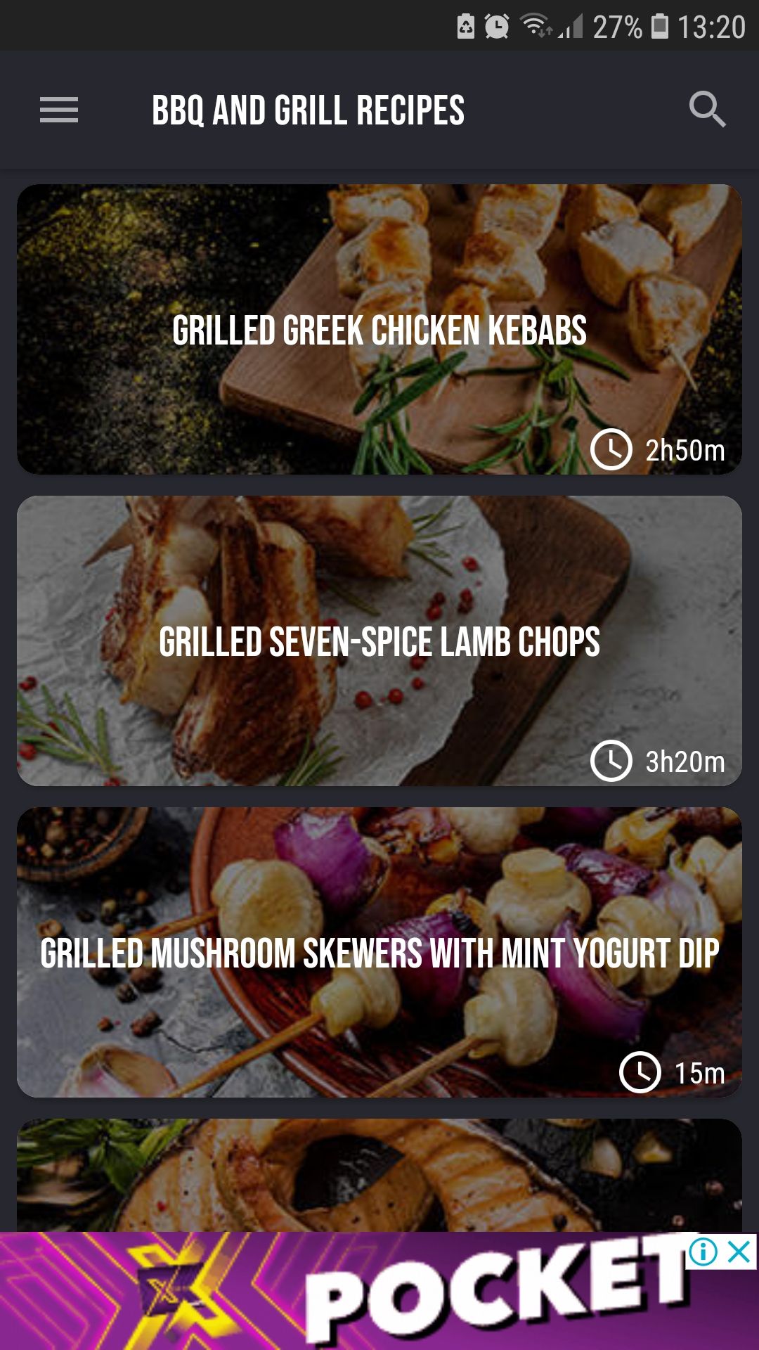 BBQ and Grill Recipes mobile recipe app