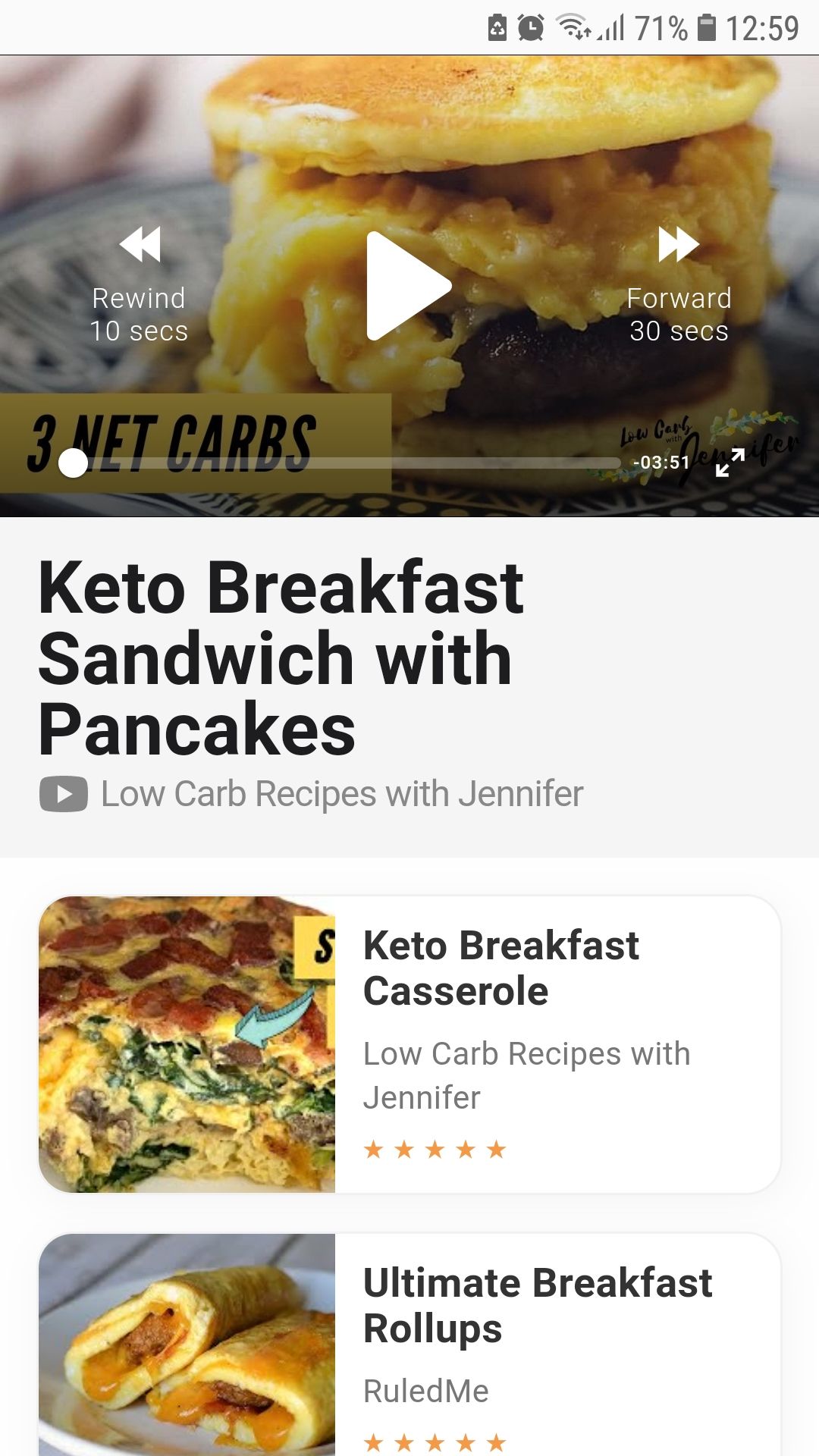 برنامه های دستور پخت و پز برای تلفن همراه Breakfast Recipes کتو