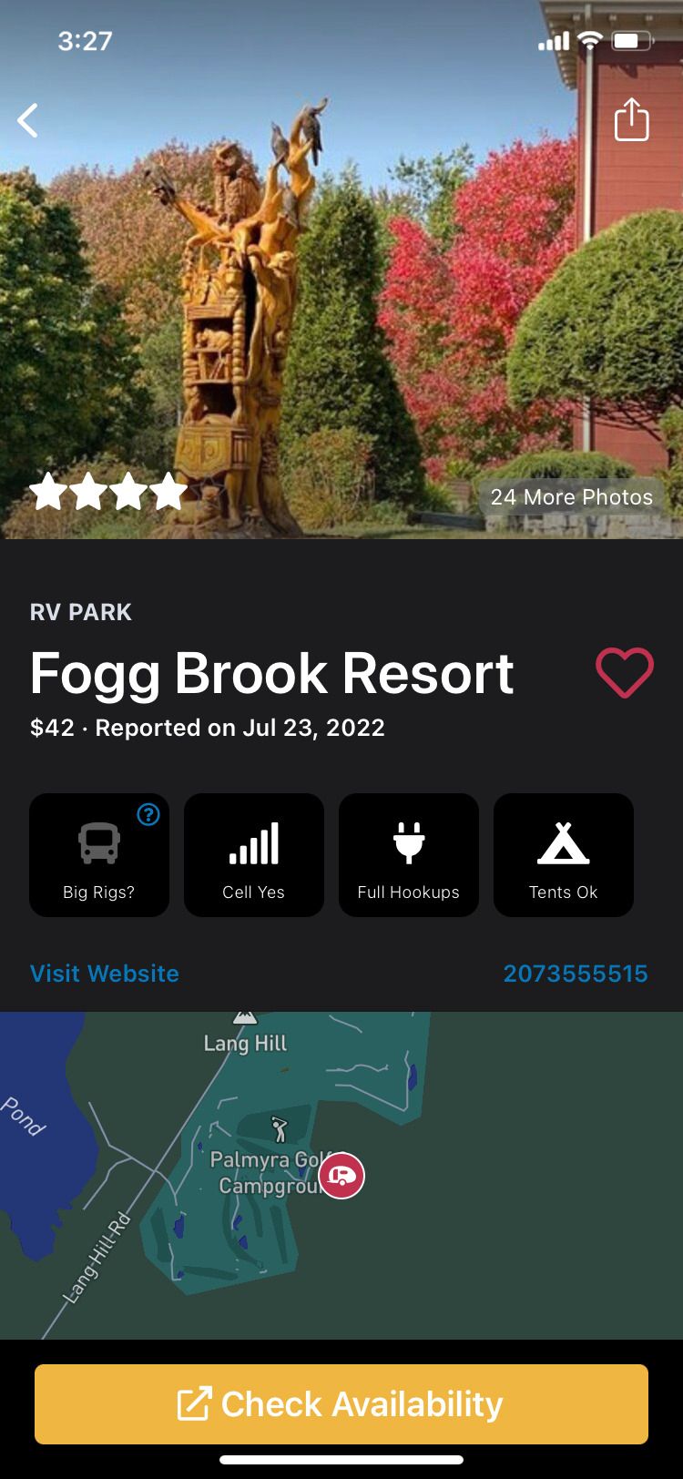 Campendium Fogg Brook Resort