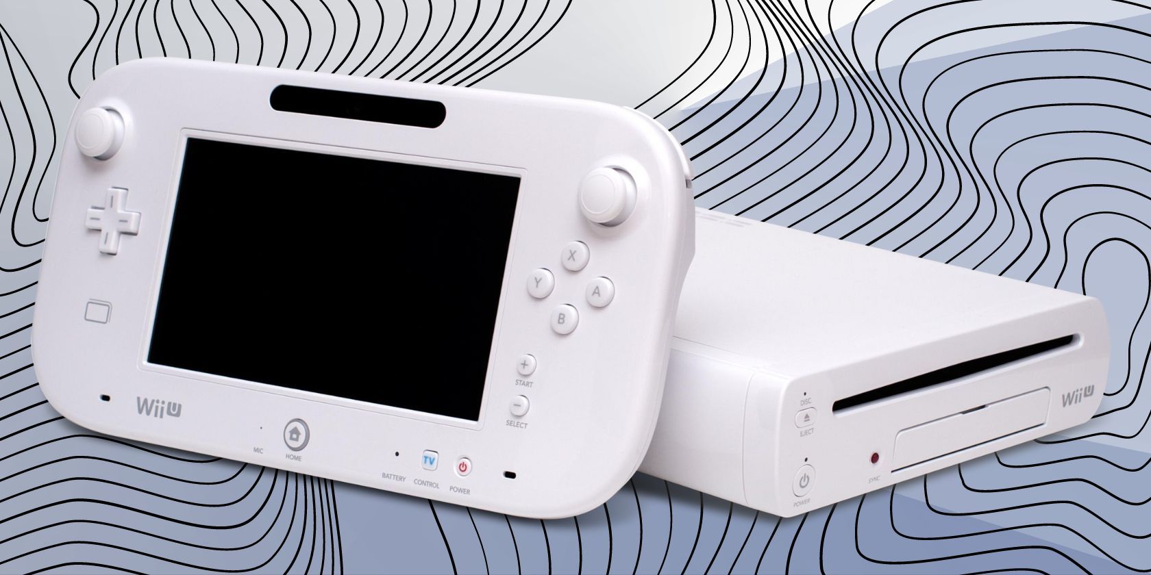 Close up of a white Nintendo Wii U