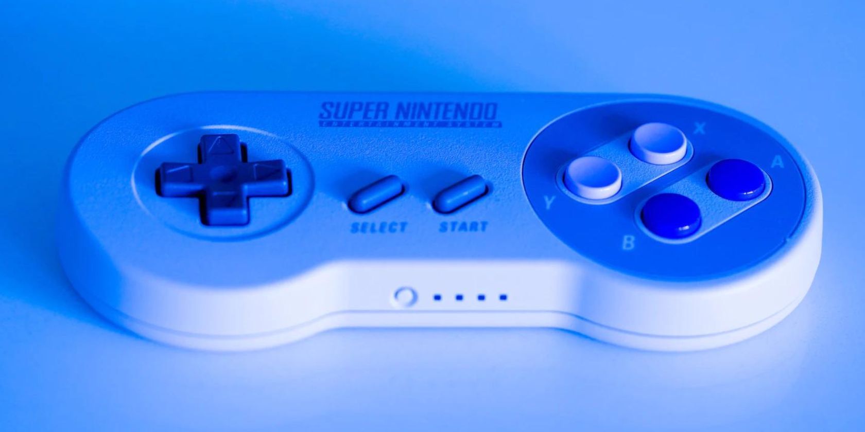 Close up shot of Super Nintendo controller