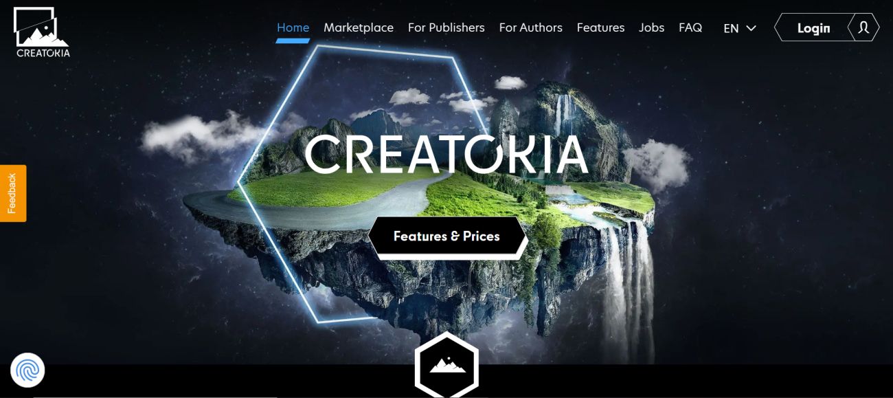 Screenshot of Creatokia website