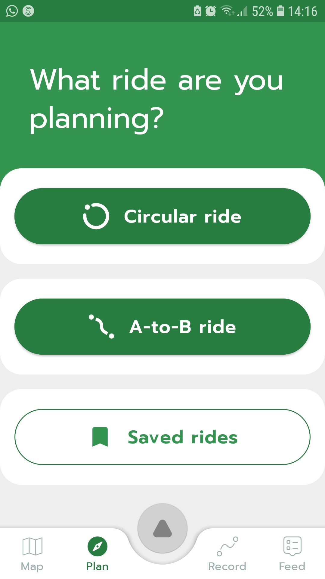 Cyclers route planner mobile app