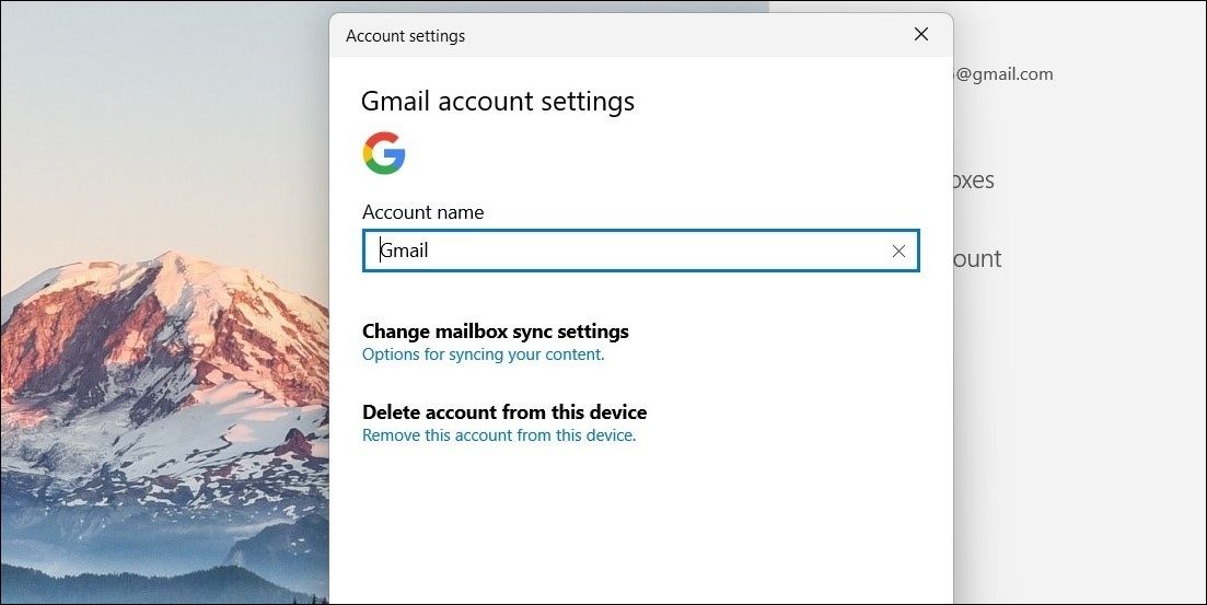 Eliminar una cuenta de Windows Mail
