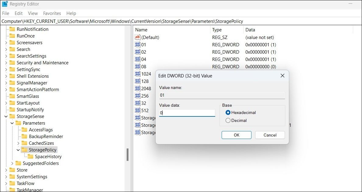 Disable Storage Sense in Windows From Registry Editor