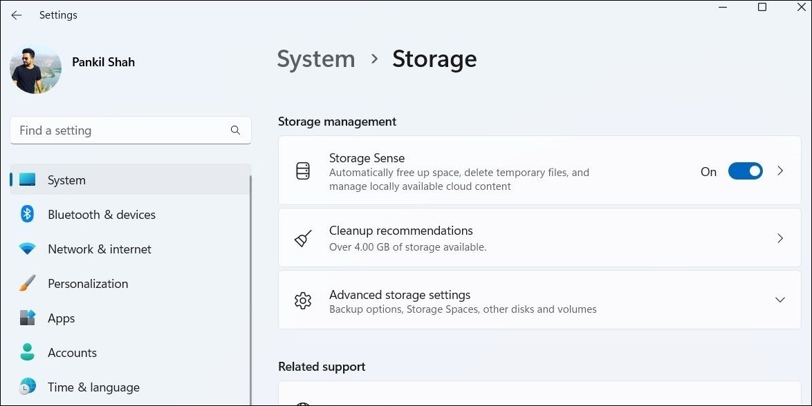 Disable Storage Sense via Windows Settings App