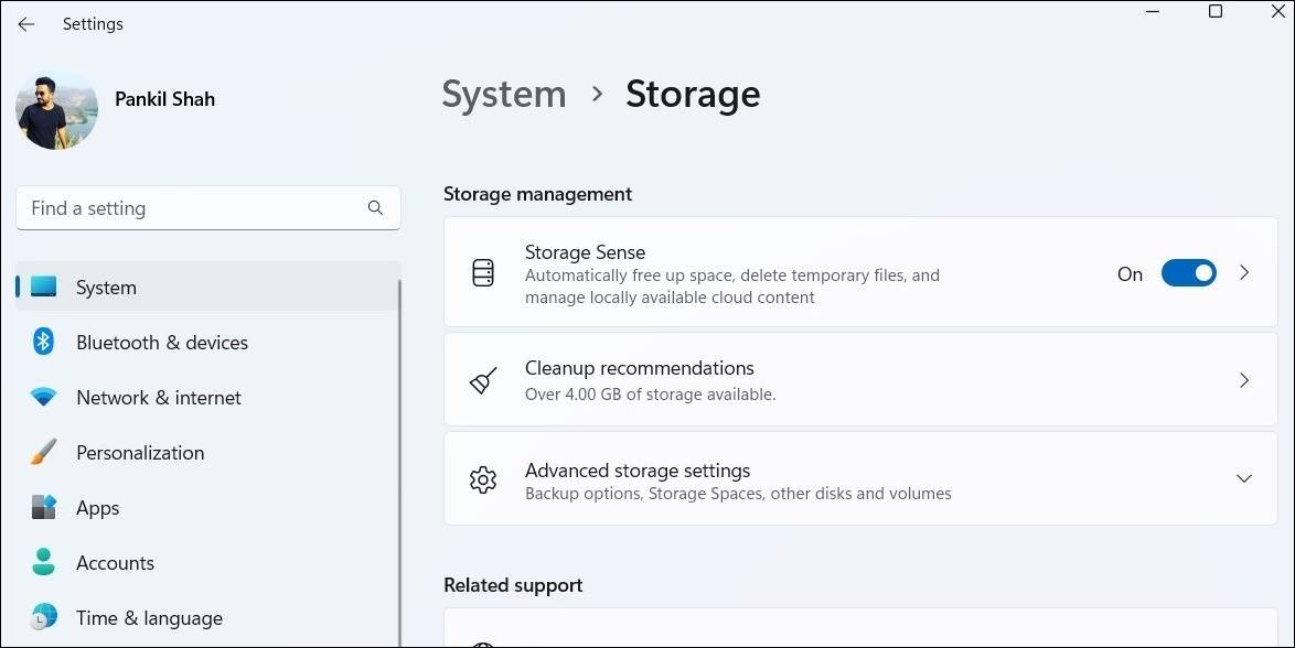 Disable Storage Sense via Windows Settings App
