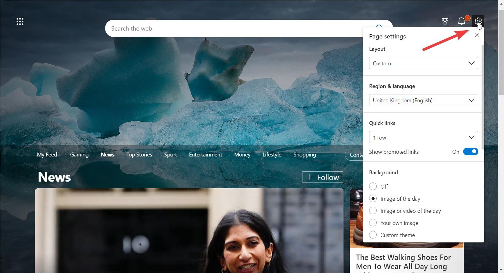 Disabling My Feed News Feature in Microsoft Edge