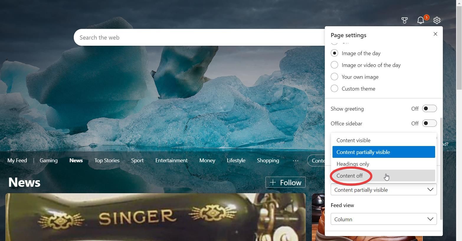 Disabling My Feed News Feature in Microsoft Edge 3