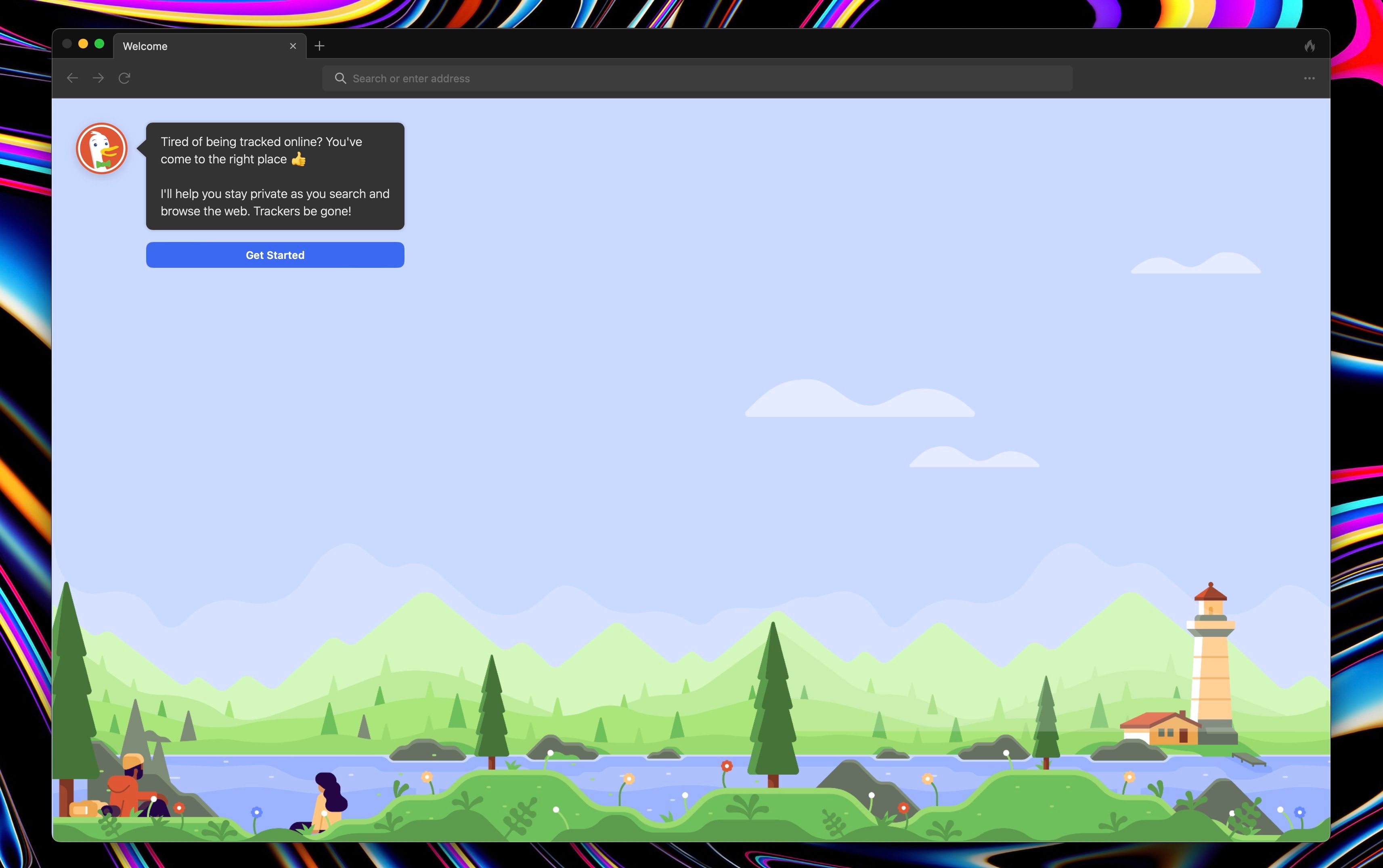 Screenshot of DuckDuckGo on Mac