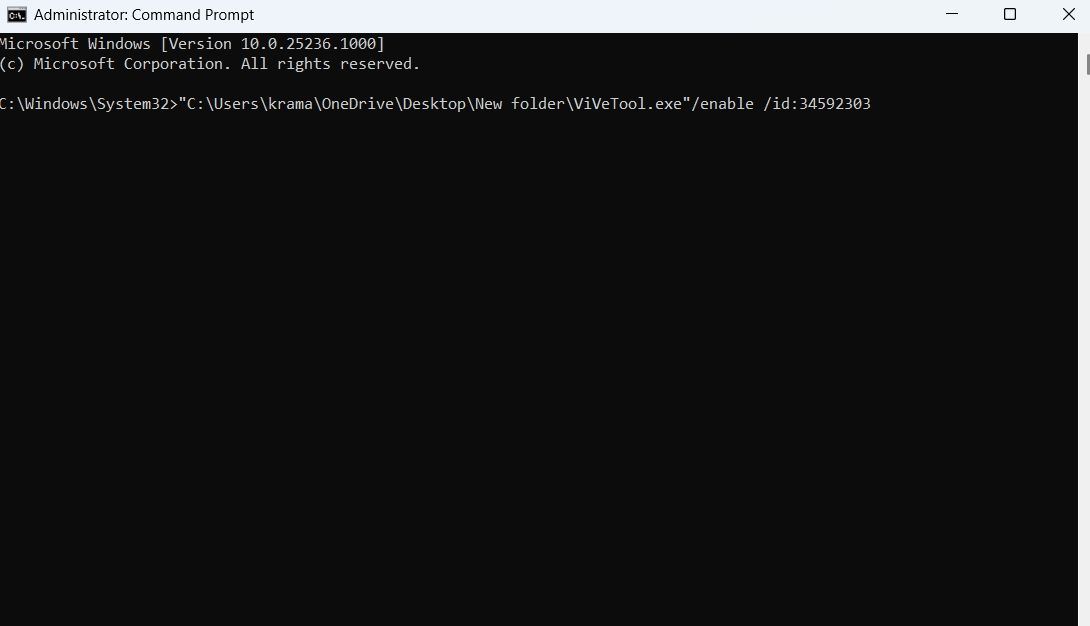 Enable Suggested Actions in Command Prompt