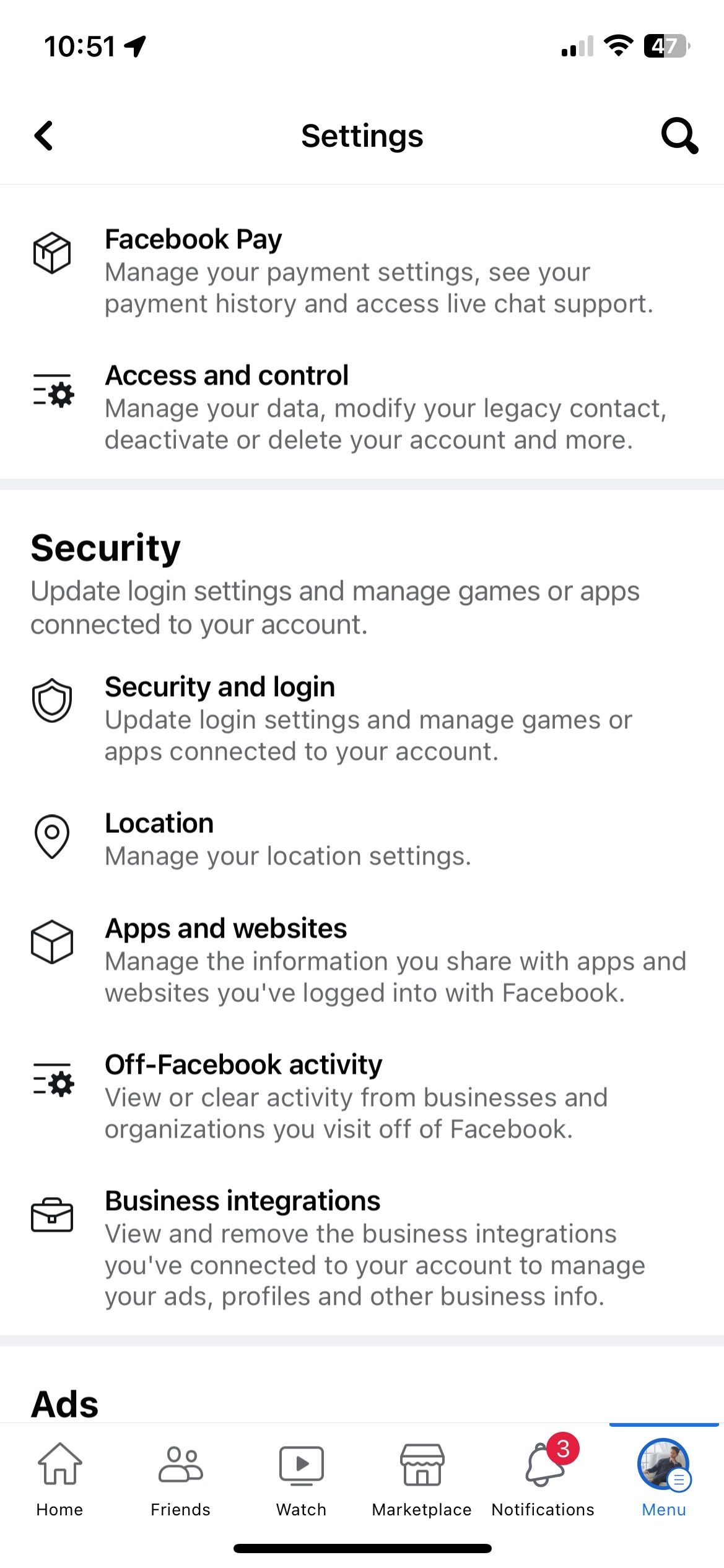 Facebook Security and login