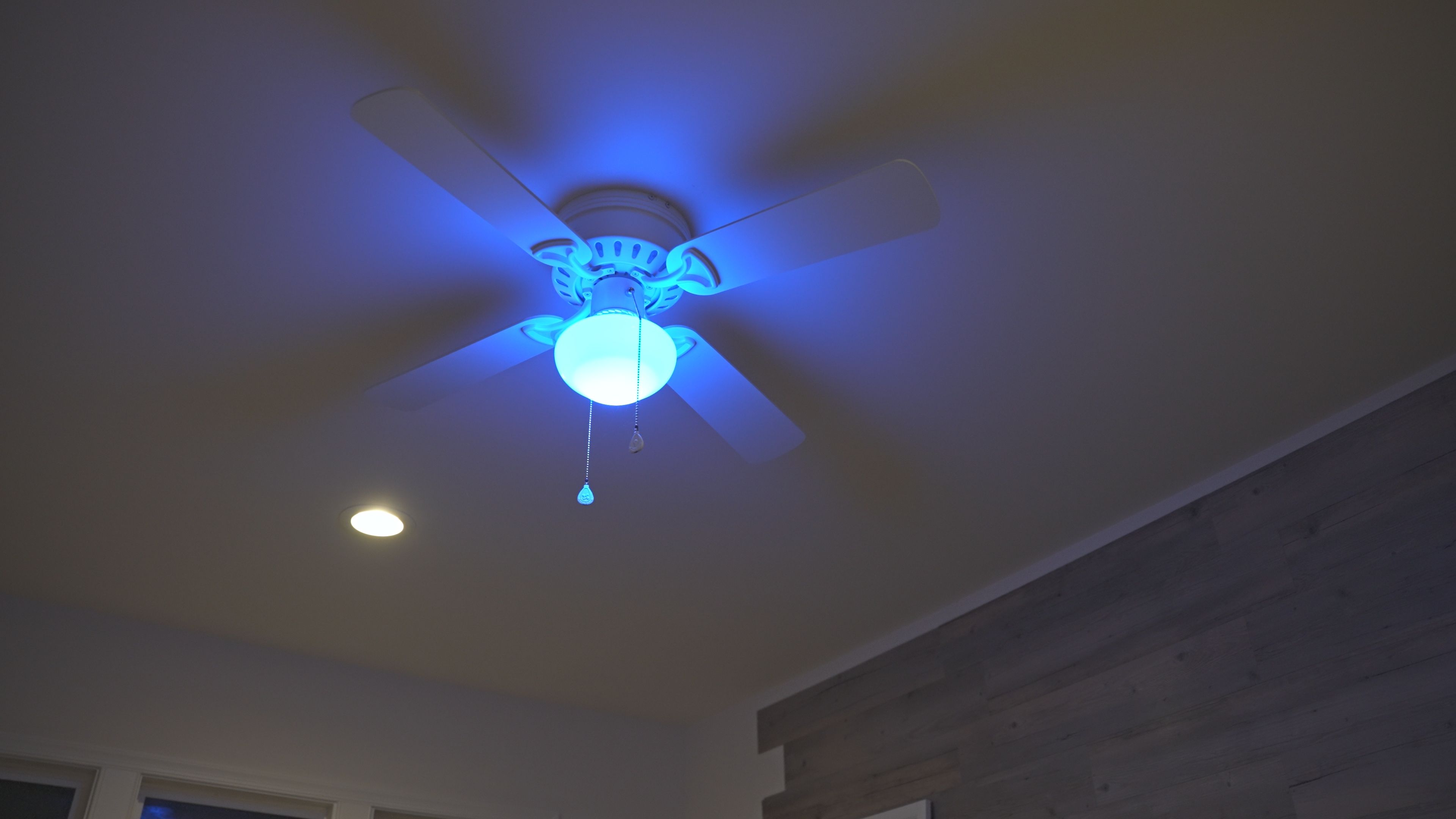GE Cync - Colored bulb in fan