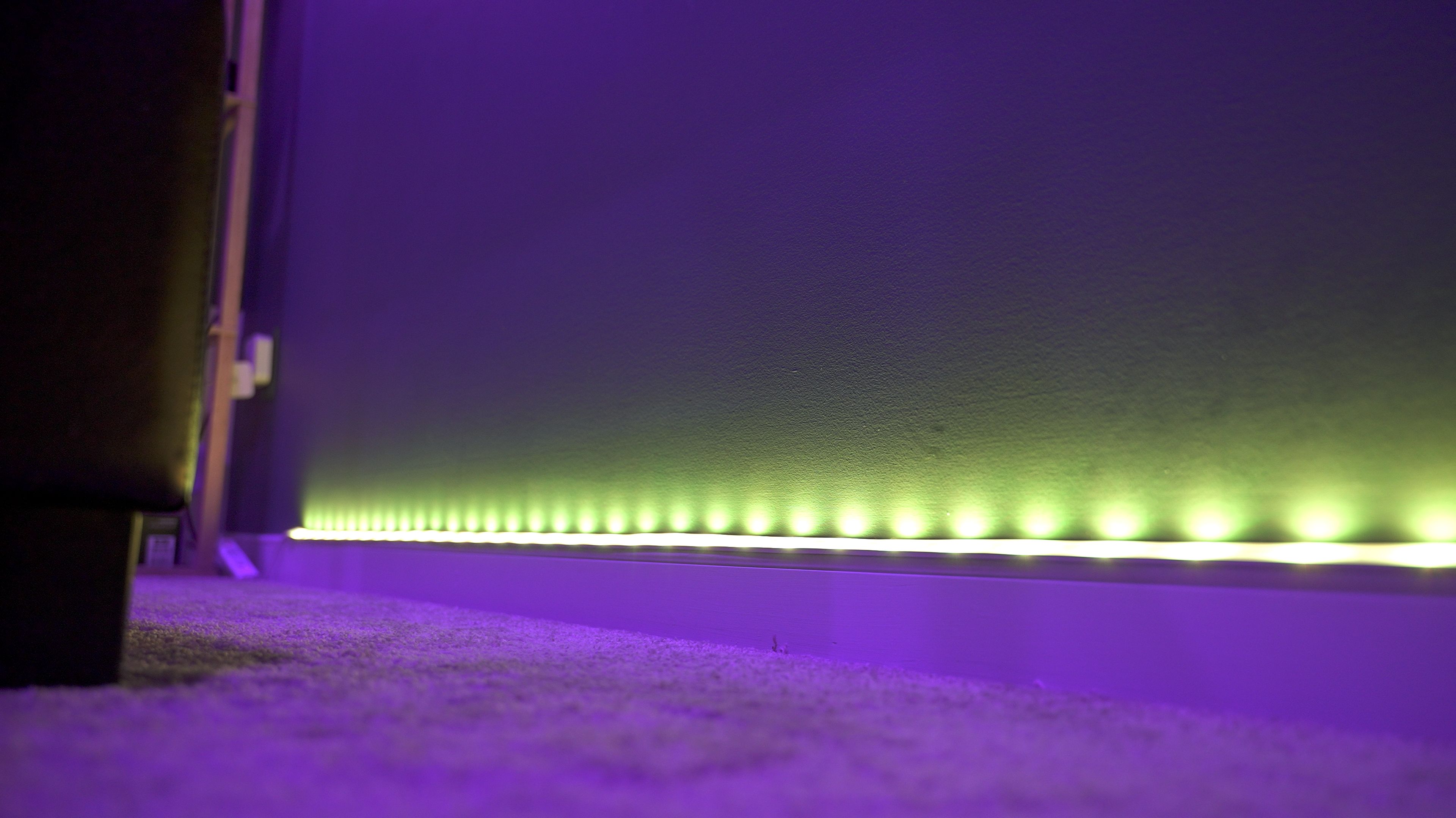 GE Cync - LED light strip on baseboard