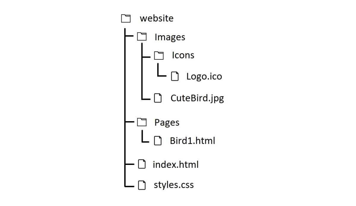 HTML CSS folder path structure