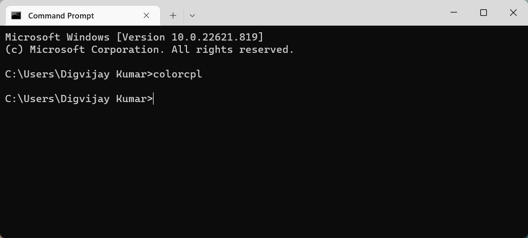 How to Open Color Management Using Command Prompt
