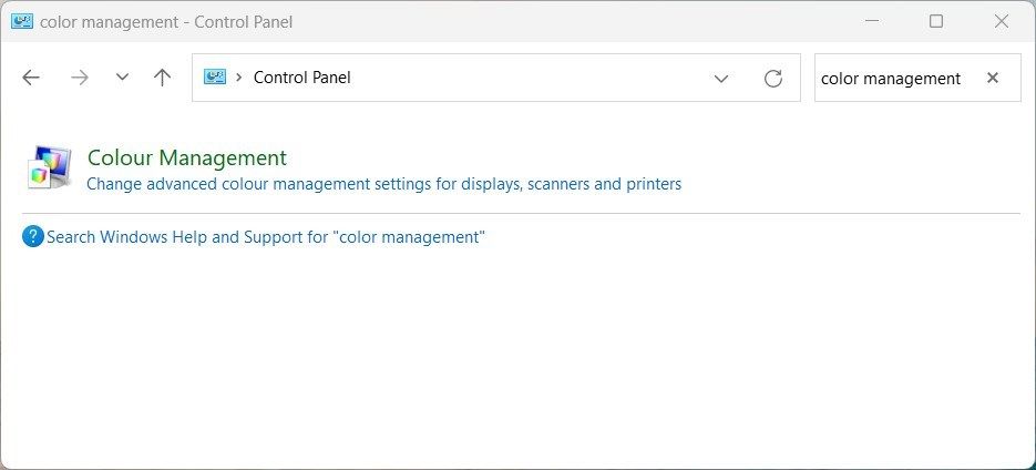 How to Open Color Management Using Control Panel