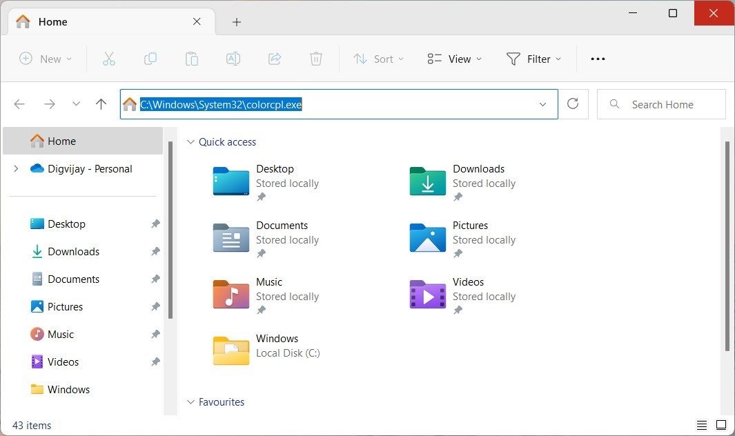 How to Open Color Management Using File Explorer