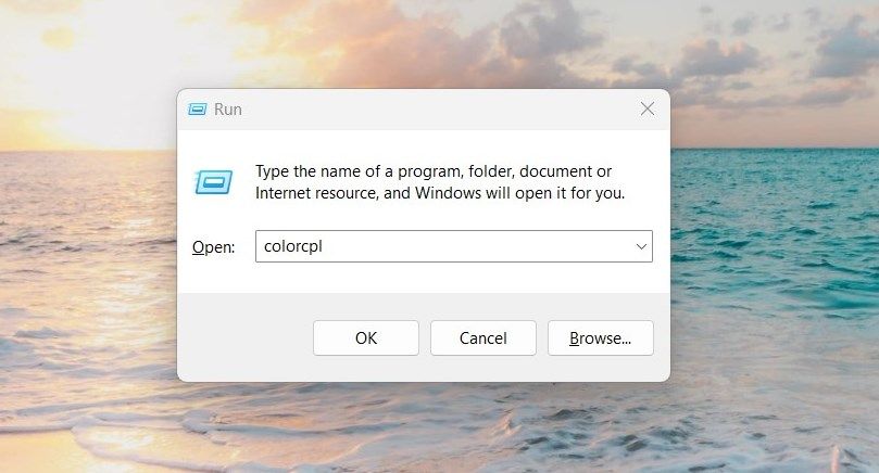 How to Open Color Management Using Run Command