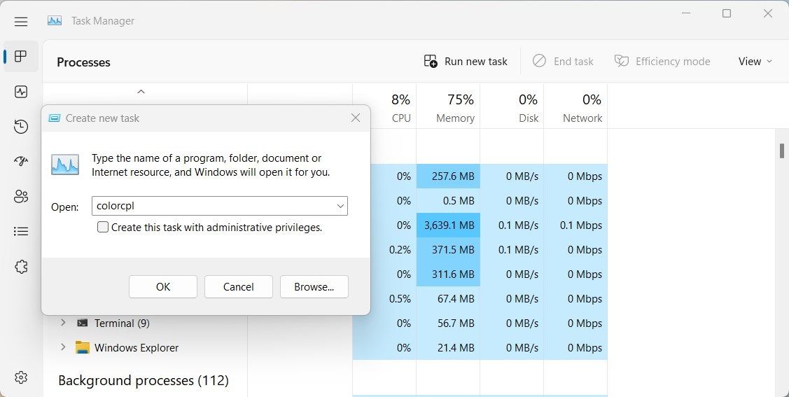 How to Open Color Management Using Task Manager