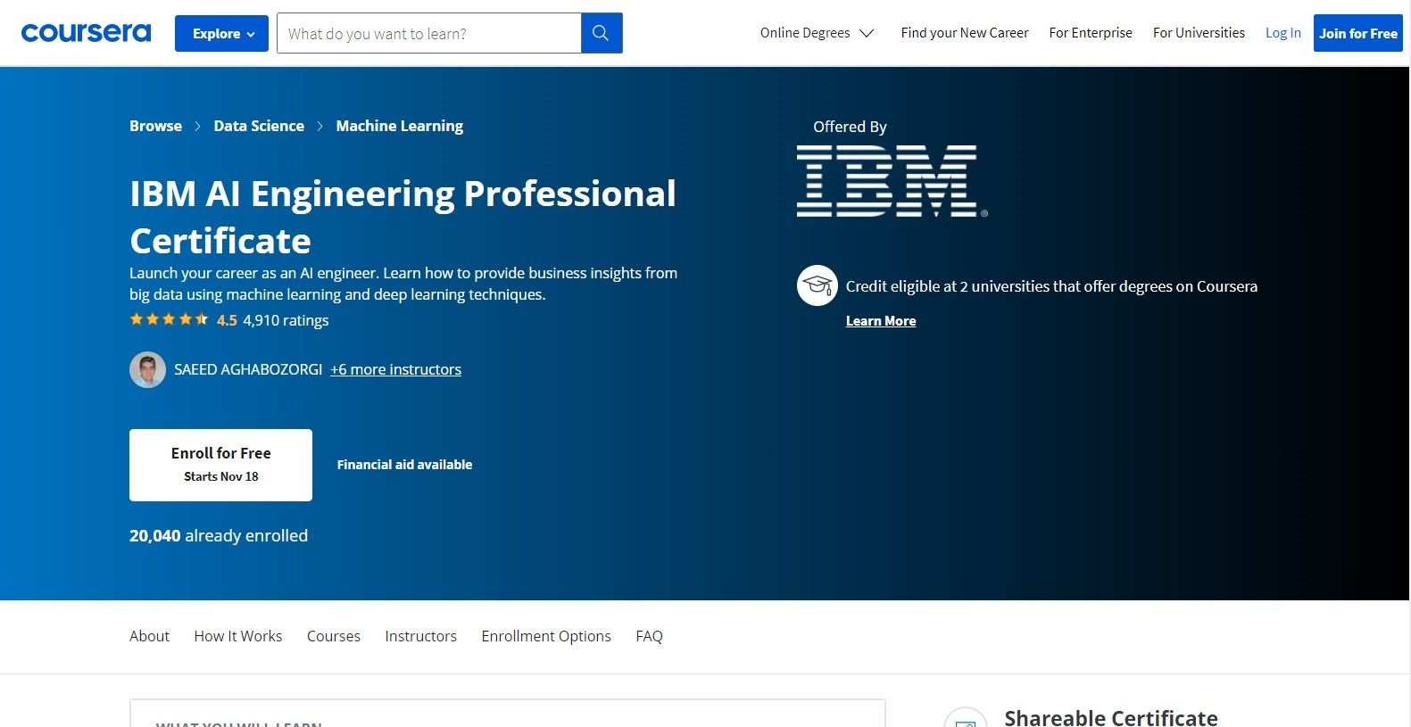 Sertifikat IBM AI Eng