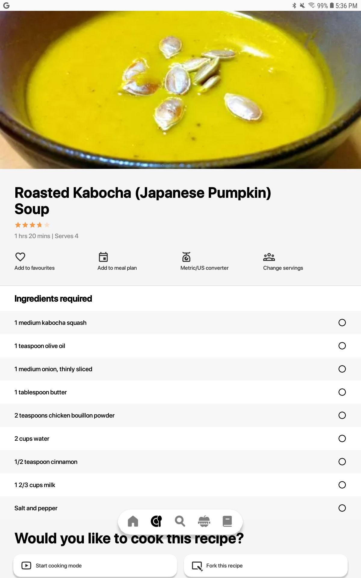 Japanese Food Recipes app roasted kabocha recipe