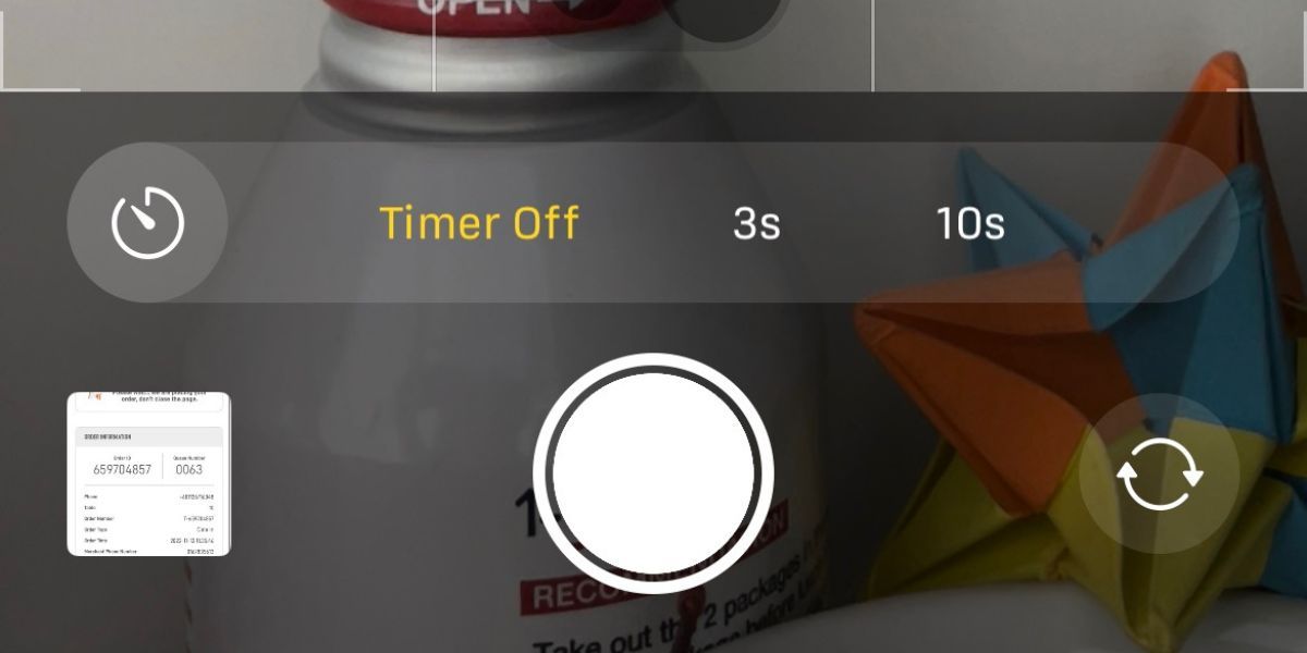 iphone camera timer options